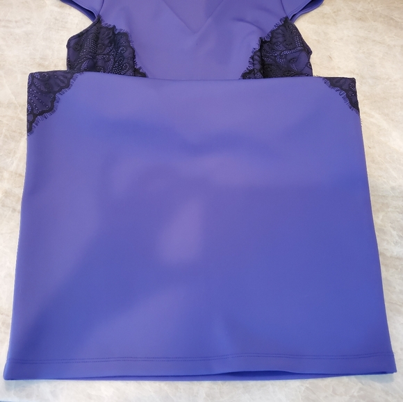 Temira Collection Purple Scuba Dress Size L - Picture 6 of 9